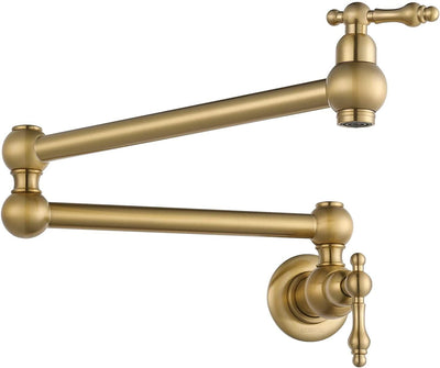 Pot Filler Kitchen Faucet Brushed Gold