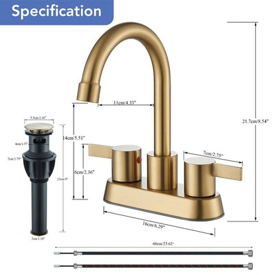 Bathroom Sink Faucet Dual Handle