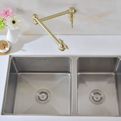 Pot Filler Kitchen Faucet Brushed Gold