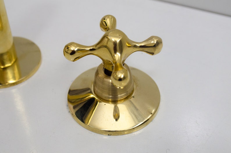 3 Hole Widespread Brass Bathroom Faucet