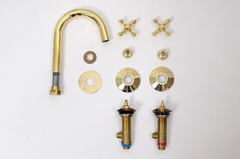 3 Hole Widespread Brass Bathroom Faucet