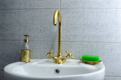 Unlacquered Brass Single Hole Bathroom Faucet