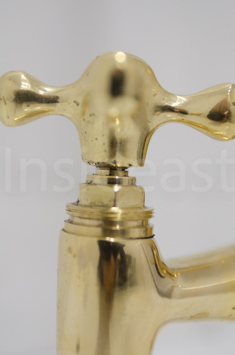 Antique  Brass Bridge Kitchen Faucet